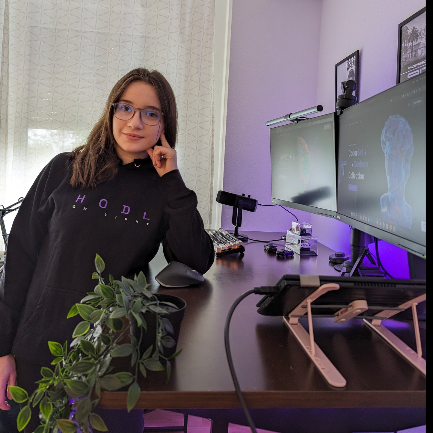 HODL On Tight - Codergirl x DevHero - Unisex Hoodie
