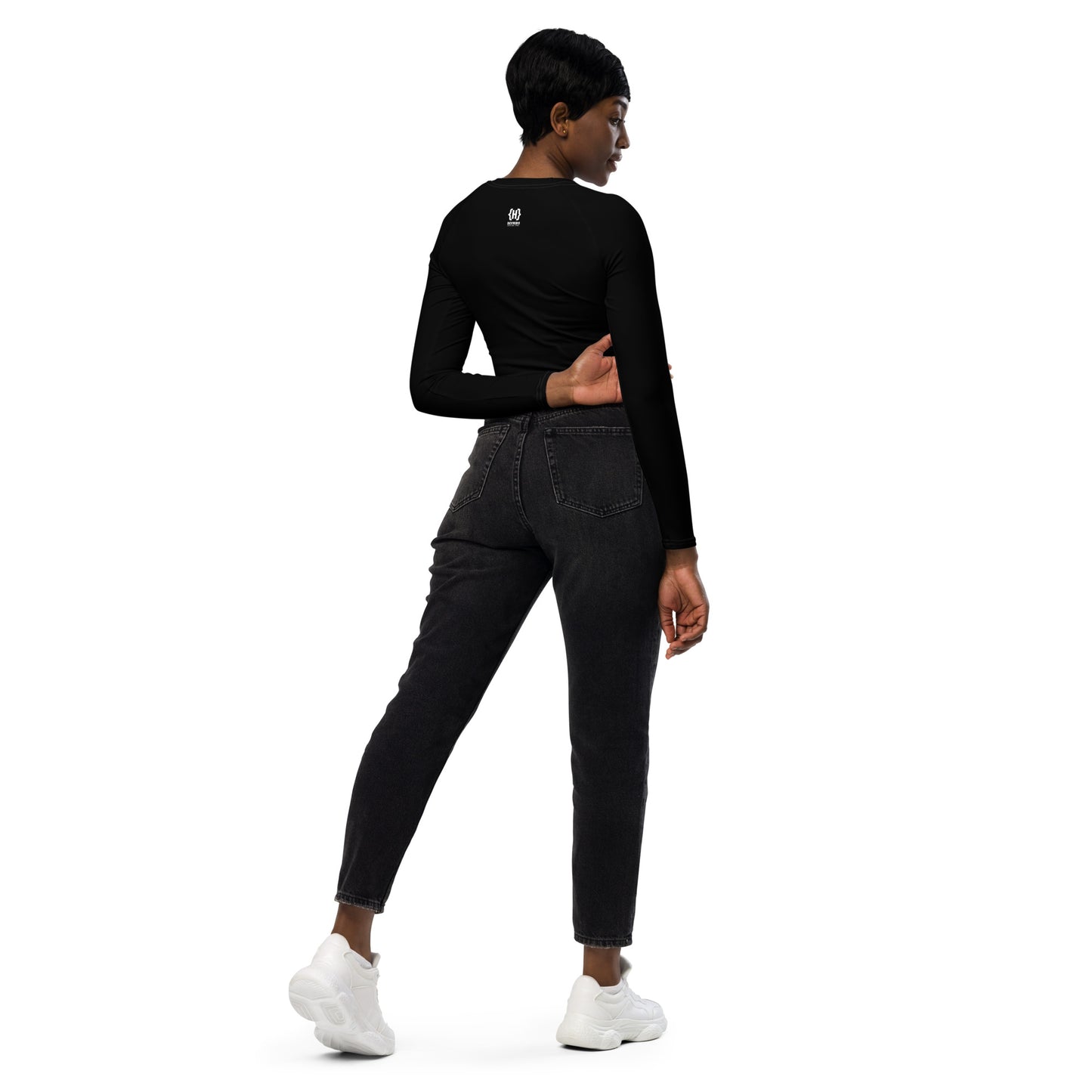 Autonomous Coder recycled long-sleeve crop top