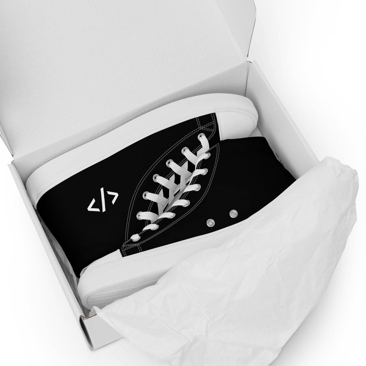 Autonomous Coder Men’s high top canvas shoes