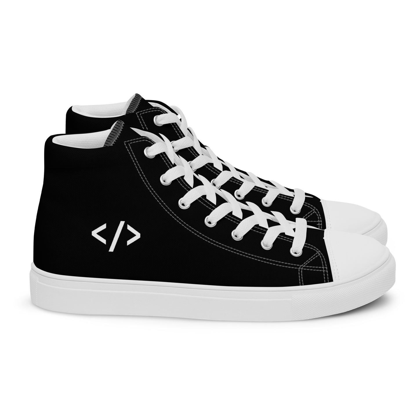 Autonomous Coder Men’s high top canvas shoes