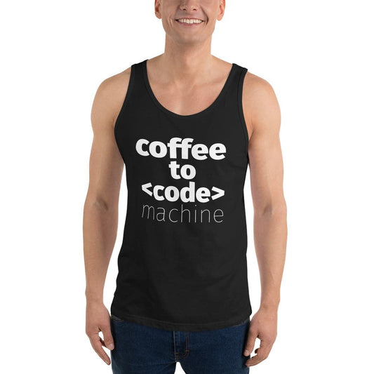 "Coffee to Code Machine" ultra soft Tank Top for Heroic Developers