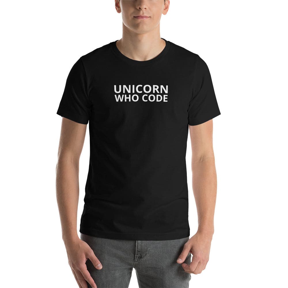 Unicorn Who Code - Short-Sleeve Unisex T-Shirt