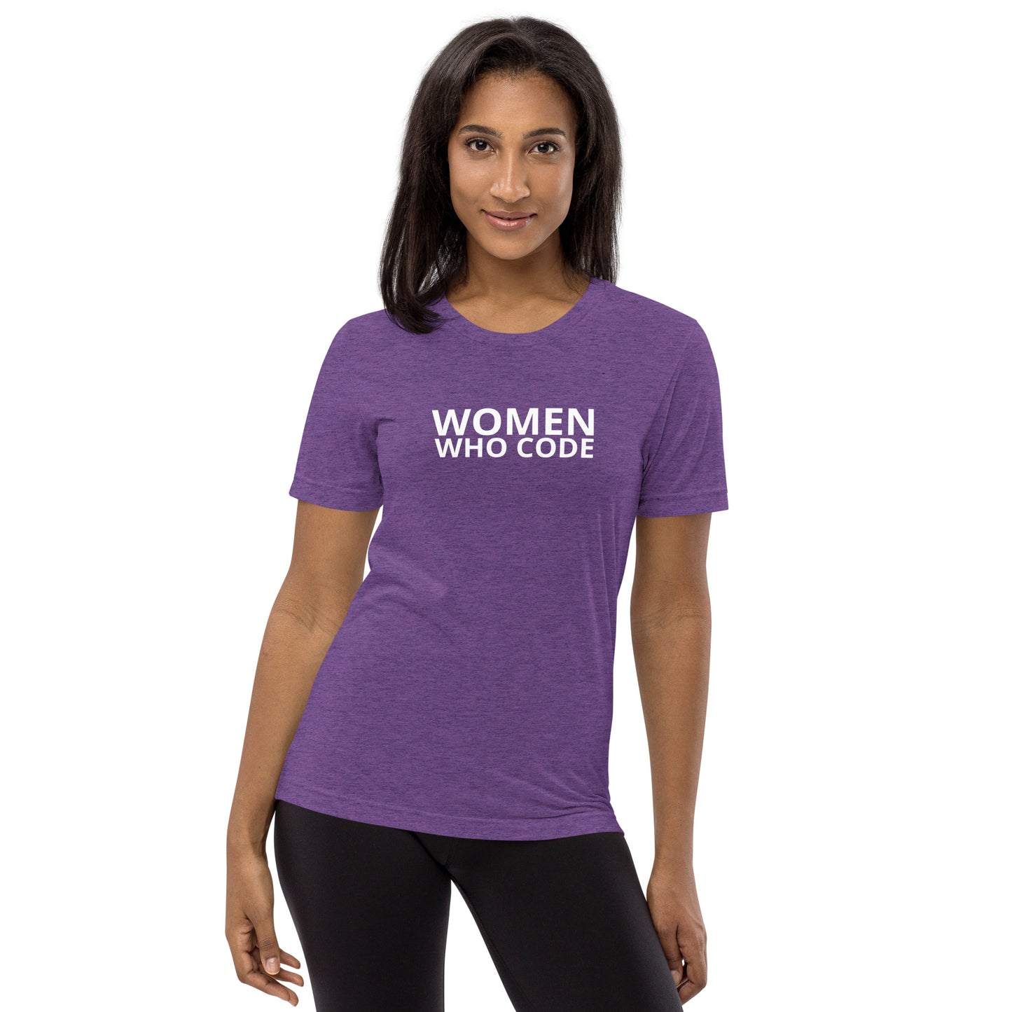 Women who code purple t-shirt