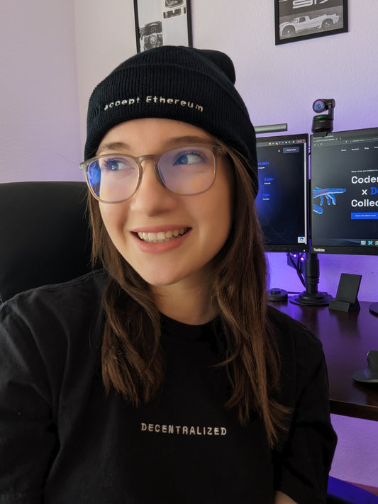 I accept Ethereum - Codergirl x Devhero - Cuffed Beanie