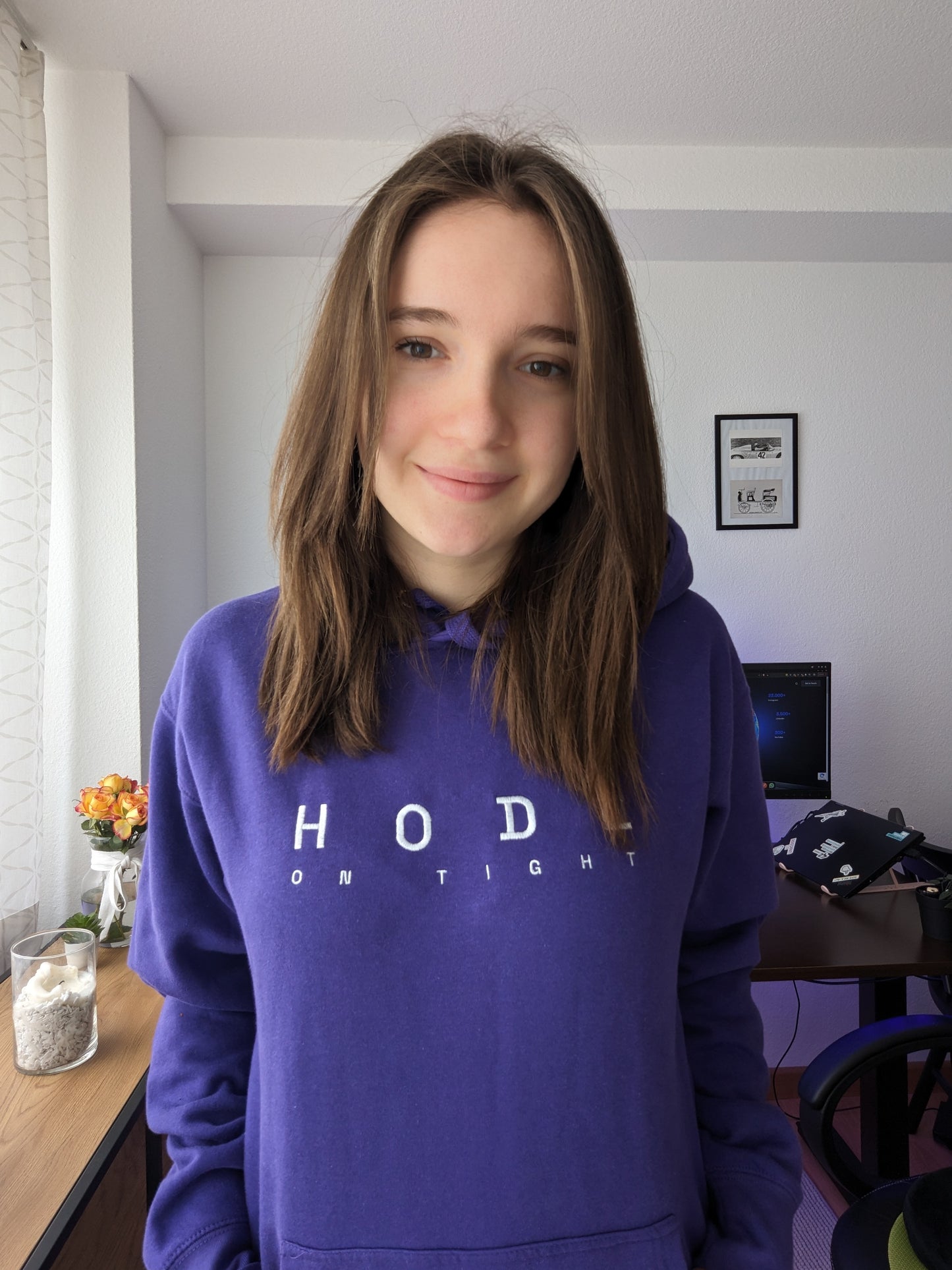 HODL On Tight - Codergirl x DevHero - Purple unisex hoodie