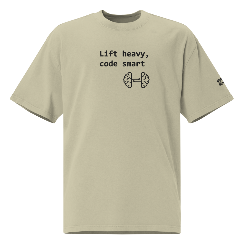 Lift heavy, code smart - Dielenka x Devhero - Oversized t-shirt