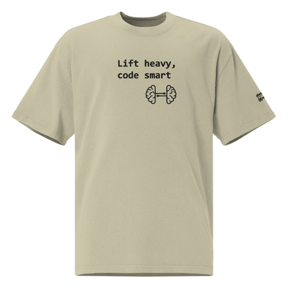 Lift heavy, code smart - Dielenka x Devhero - Oversized t-shirt