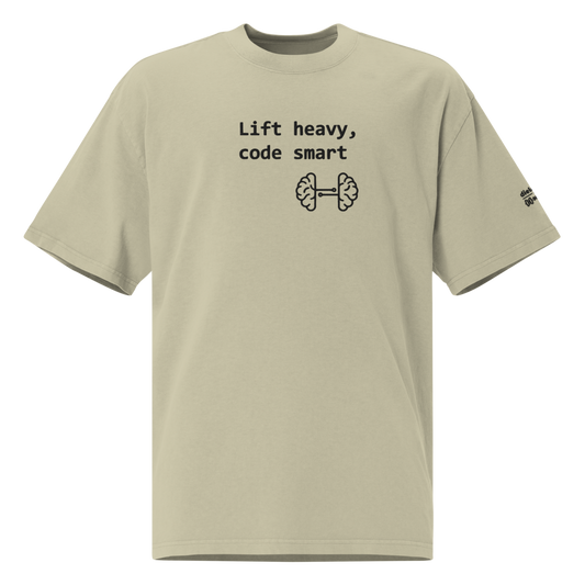 Lift heavy, code smart - Dielenka x Devhero - Oversized t-shirt