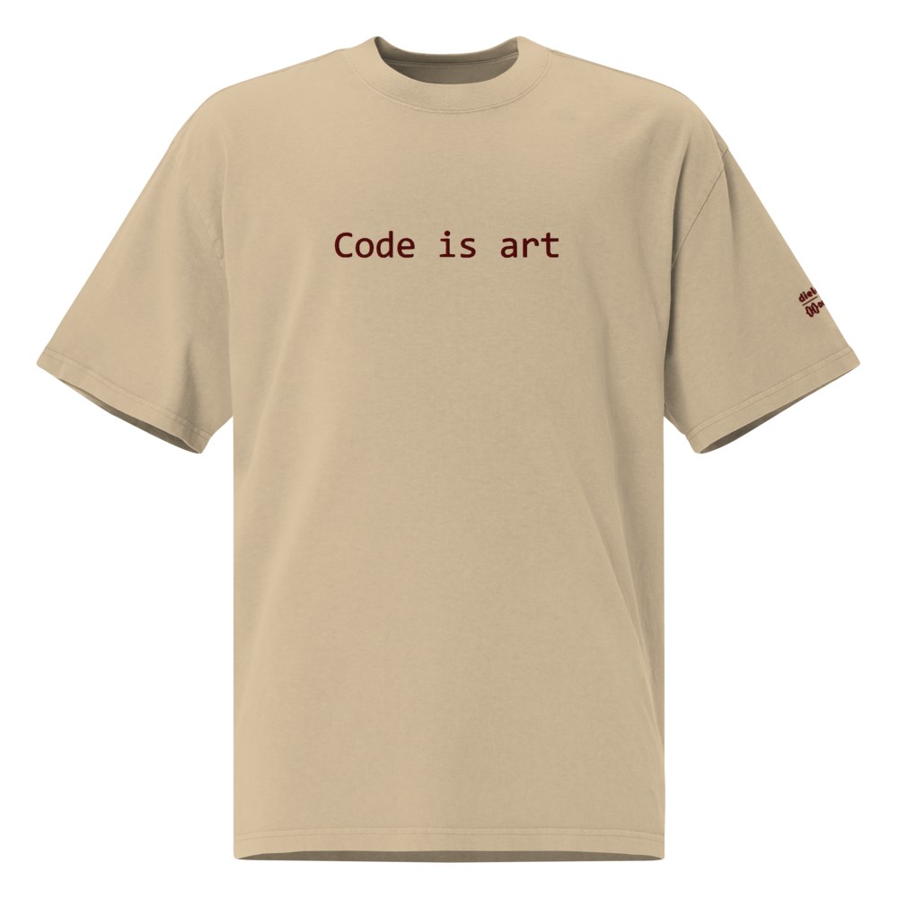 Code is art - Dielenka x Devhero - Oversized t-shirt