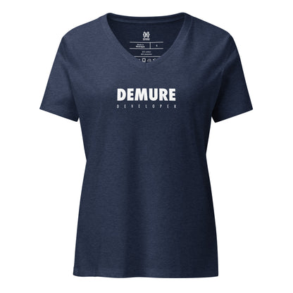 Demure Developer Women’s relaxed v-neck t-shirt