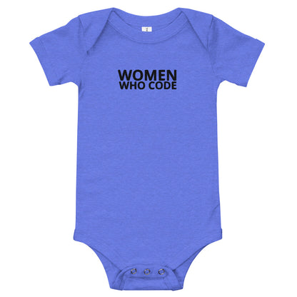 Women who code baby short sleeve one piece