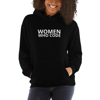 Women Who Code black hooded sweatshirt