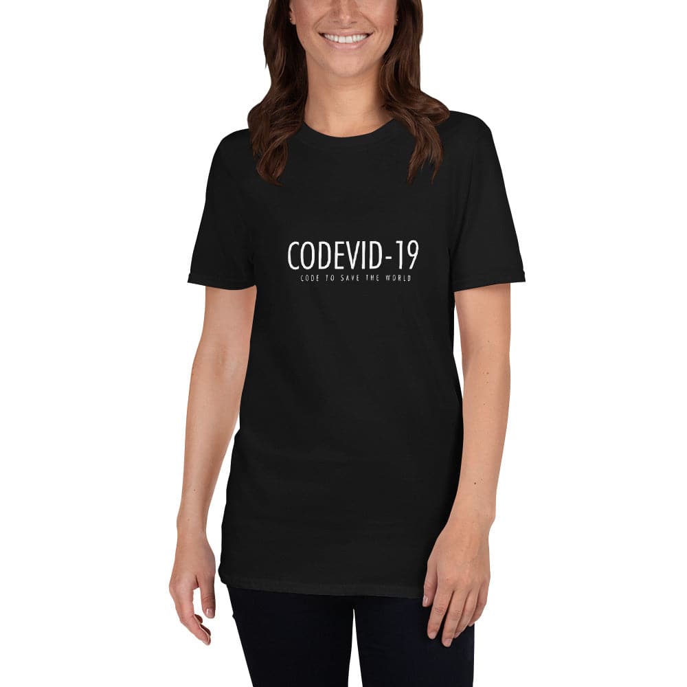 CODEVID-19 Black Short-Sleeve Unisex T-Shirt