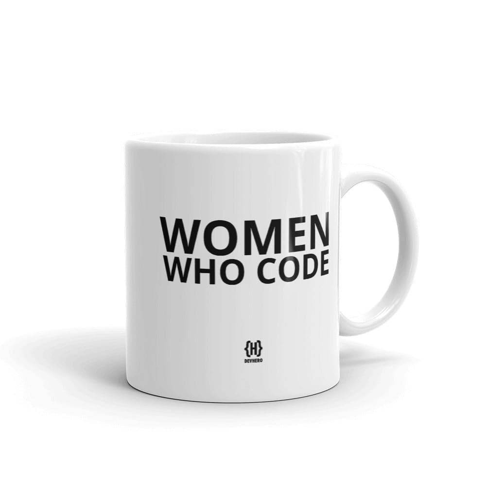 Women Who Code White Glossy Mug