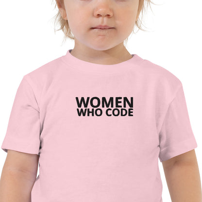 Women who code toddler short sleeve tee